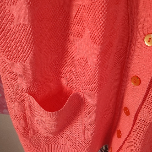 ASOS Curve Coral Button-Front Cardigan (NWOT) - Picture 3 of 5